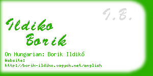 ildiko borik business card